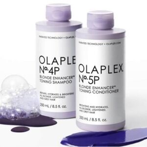 NWT FULL SET OLAPLEX No.4P & No.5P Blonde Enhancer Duo - White & Violet Accents